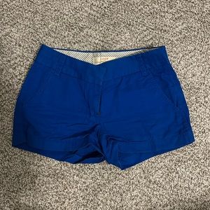 J crew broken in chino blue shorts